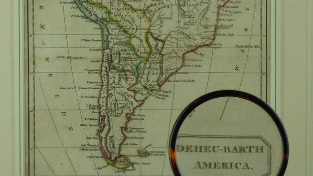 Map Robert Roberts o De America un o rhai sy'n cael ei werthu heddiw.