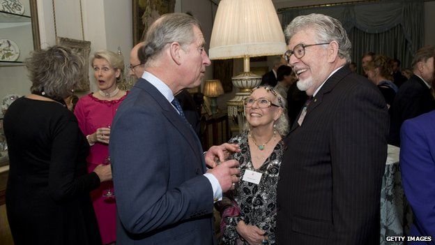 Rolf Harris with Prince Charles