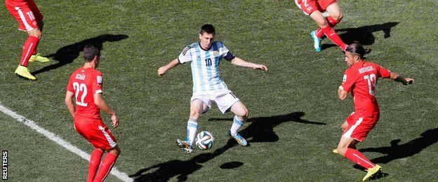 Argentina v Switzerland: Lionel Messi