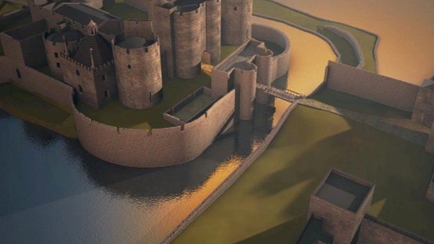 Caerphilly Castle - complete again