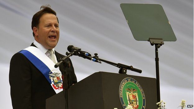 Juan Carlos Varela at inauguration ceremony