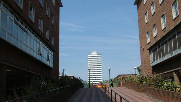 Coventry city centre towerblocks