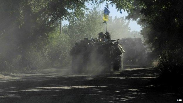 Ukrainian forces near Sloviansk, 4 July