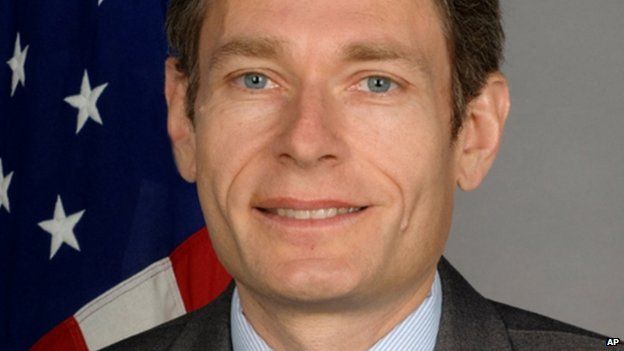 An undated photo posted on the US State Department shows Tom Malinowski, Assistant Secretary of State for Democracy, Human Rights and Labor