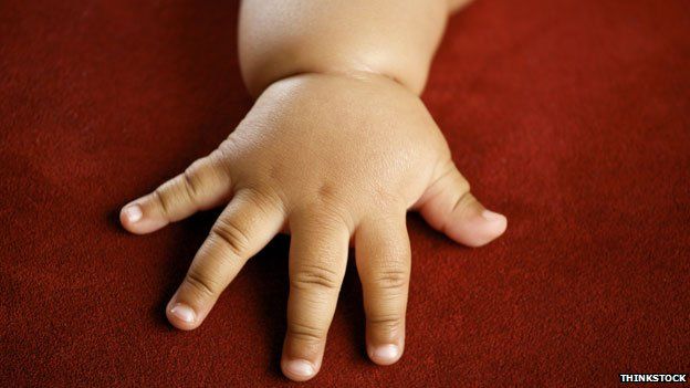 Fat child's hand