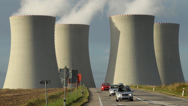 Cooling towers at the Russian-designed Temelin nuclear power station, Czech Republic, 2011