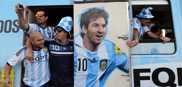 Argentina fans at the 2014 World Cup