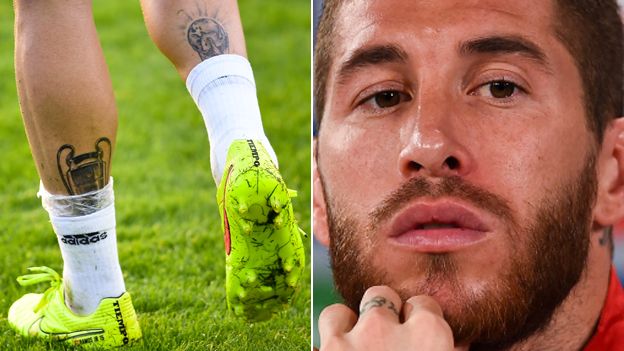Sergio Ramos and tattoo
