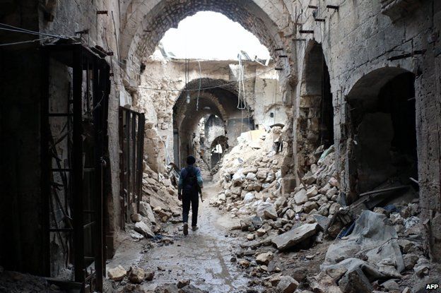 Aleppo souk after the fire
