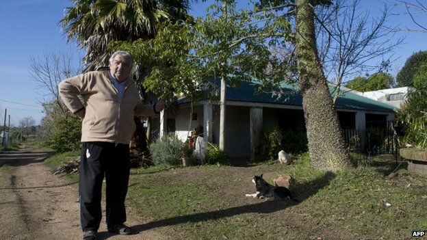 Jose Mujica at his house outside Montevideo