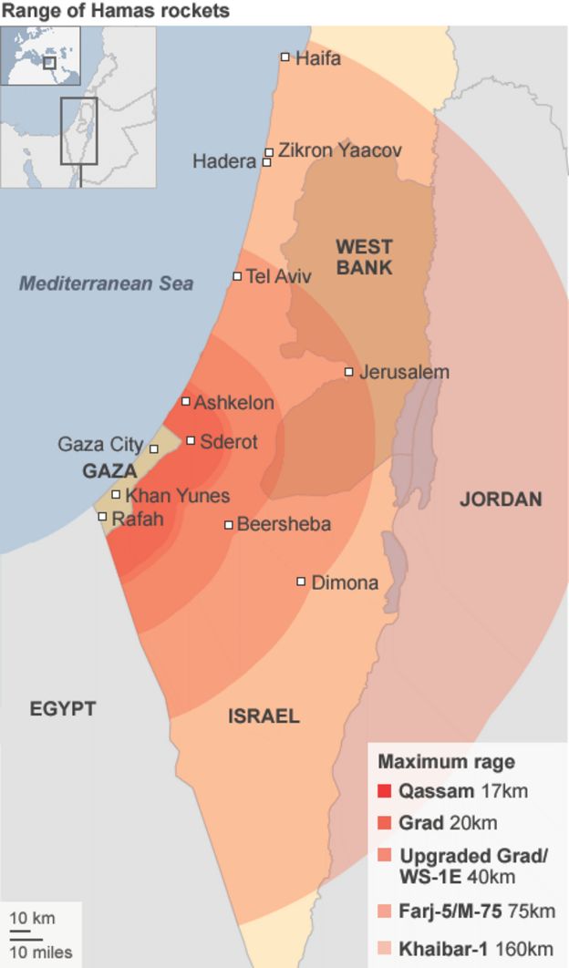 What weapons are being used in the IsraelGaza conflict BBC News