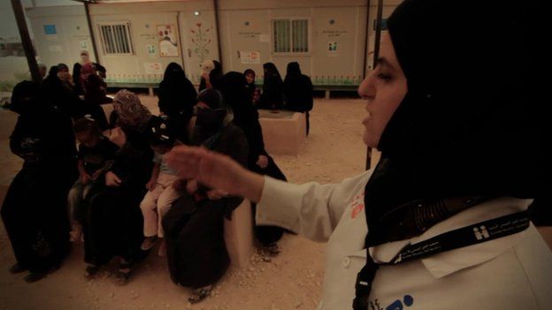 Class in Zaatari refugee camp