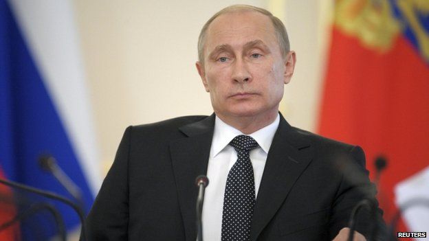 Russian President Vladimir Putin appeared near Moscow on 11 June 2014