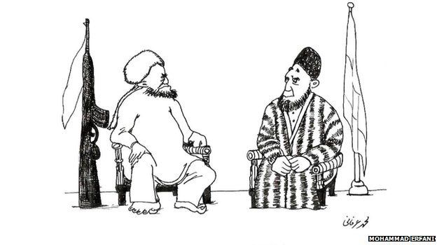 Peace talks are a recurrent theme of many Afghan cartoonists' work
