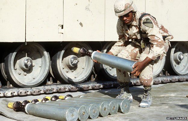Armour-piercing sabots used in the 1990-91 Gulf War