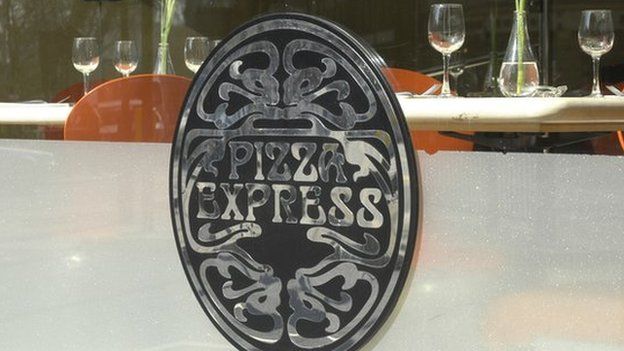 Pizza Express restaurant window