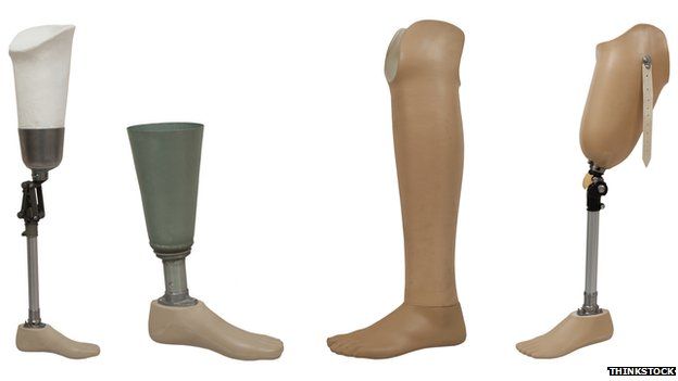 Four prosthetic legs
