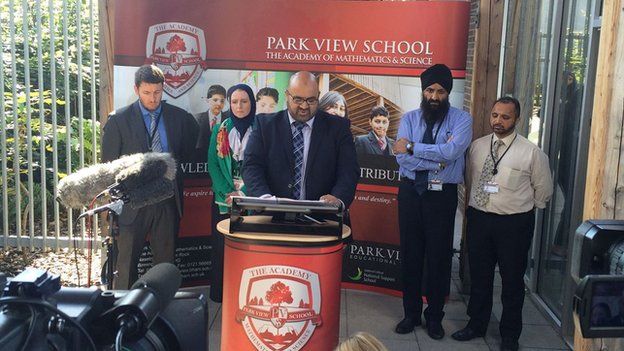 Park View Educational Trust chairman Tahir Alam said the decision had been made in the interests of children.
