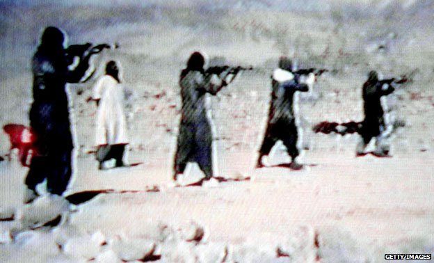Video grab of an al-Qaeda training camp in Afghanistan, 2001