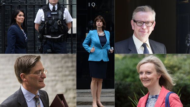 Clockwise, from top left: Priti Patel, Claire Perry, Michael Gove, Liz Truss, Dominic Grieve