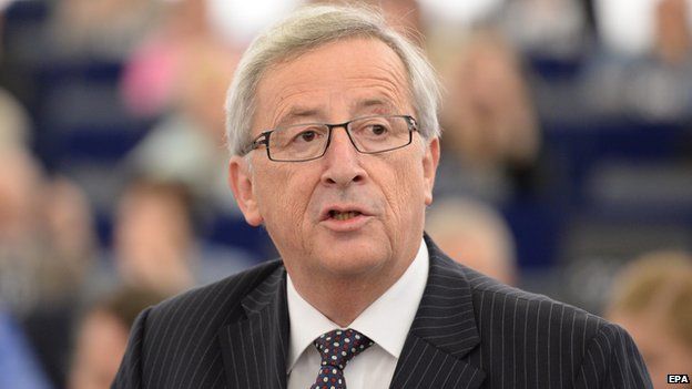 Jean-Claude Juncker aig a' Phàrlamaid Eòrpach