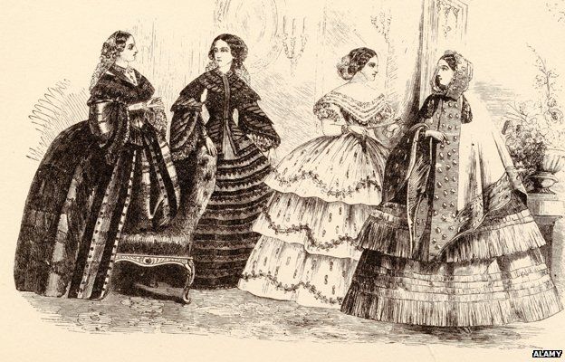 Victorian ladies illustration - late 1850s