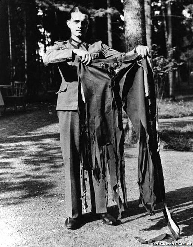 The trousers Hitler was wearing when the bomb exploded