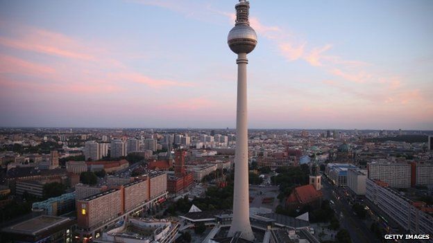 broadcast tower at Alexanderplatz looms