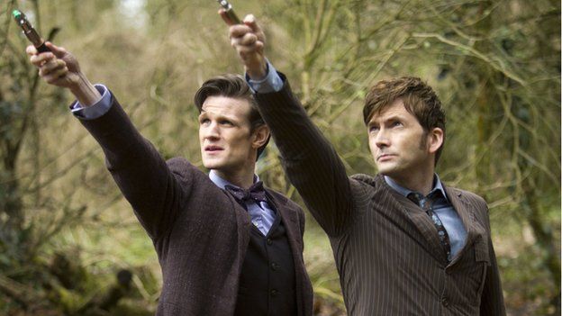 Matt Smith and David Tennant in The Day of the Doctor