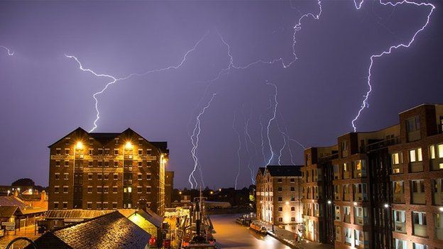 Lightning in Gloucester