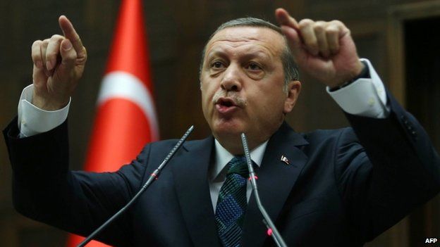 Turkey Prime Minister Recep Tayyip Erdogan addresses the Turkish government