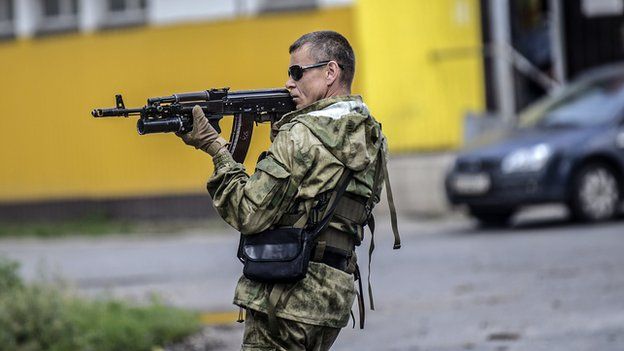 Pro-Russian rebel fighter in Ukraine, 22 Jul 14