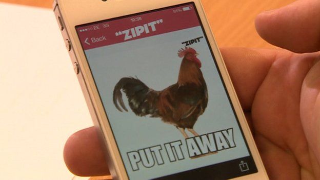 Zipit app on mobile phone