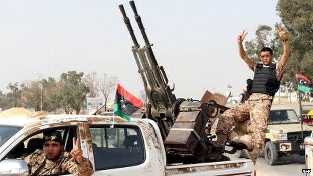 Libyan militias in Tripoli pictured in 2013