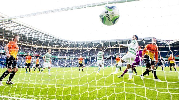 Virgil Van Dijk scores Celtic's second goal against KR Reykjavik
