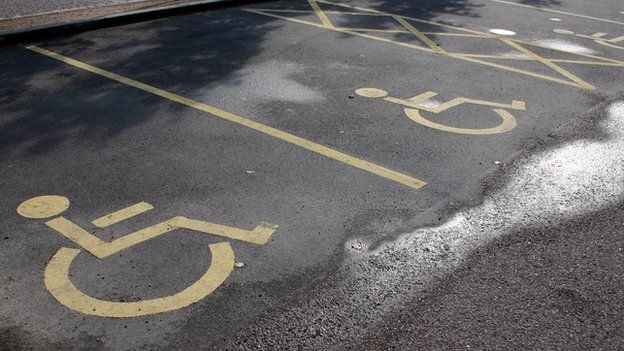 Disabled parking spaces