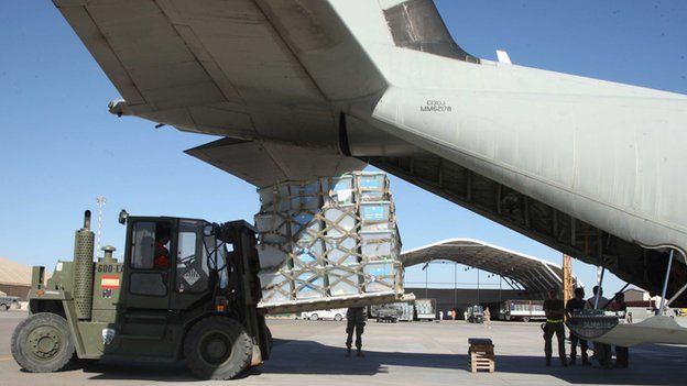 Isaf has already flown over 1500 ballot boxes from Western Herat province to the capital