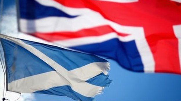 Scottish and UK flags