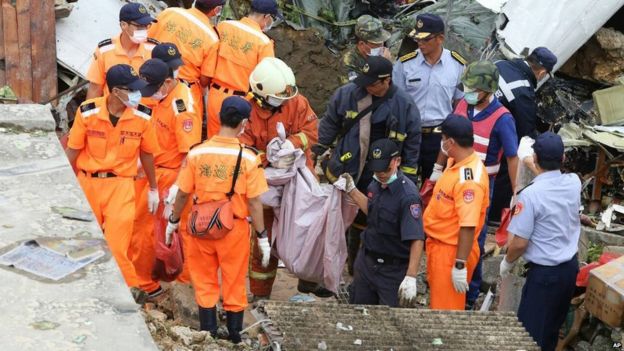 Taiwan plane crash: In pictures - BBC News