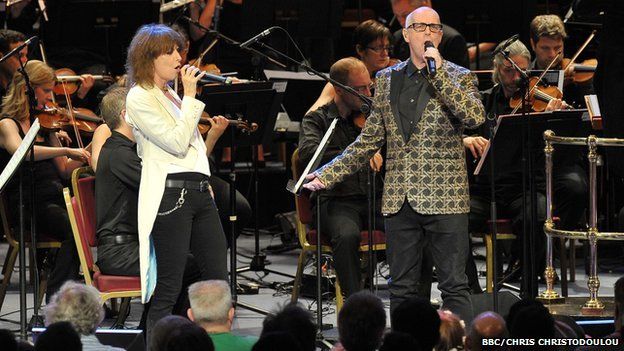 Chrissie Hynde and Neil Tennant with the BBC Concert Orchestra
