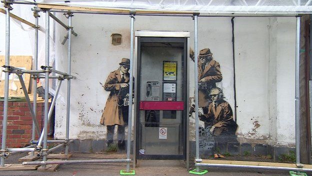Banksy artwork in Cheltenham
