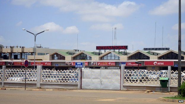 Ouagadougou airport in Burkina Faso. 24 July 2014