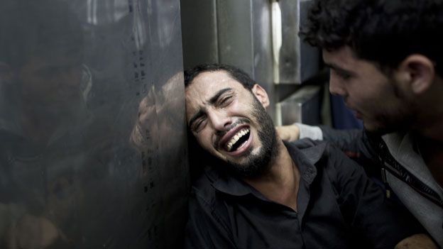 Mourner in Gaza