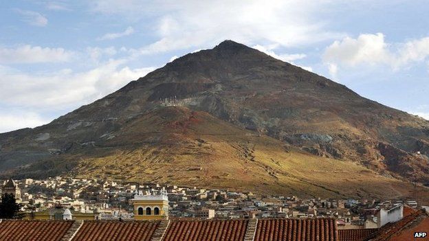 View of the Cerro Rico in Potosi