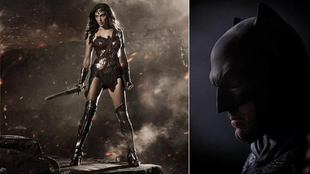 Gal Gadot as Wonder Woman and Ben Affleck as Batman