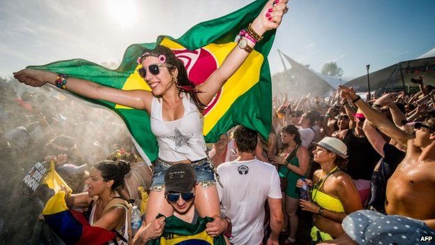 Brazil festival goer at Tomorrowland in Belgium