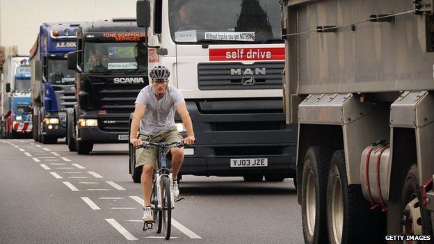 Cyclist/lorries in London
