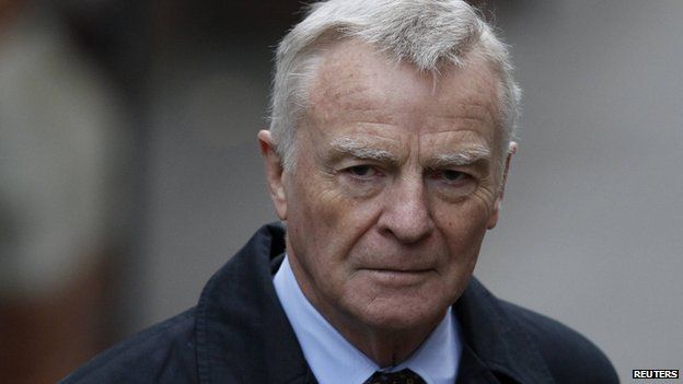 Max Mosley arriving at the Leveson inquiry in November 2011