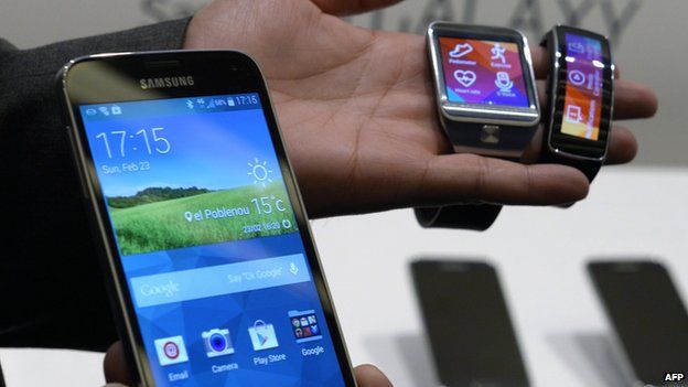 Samsung gadgets on display