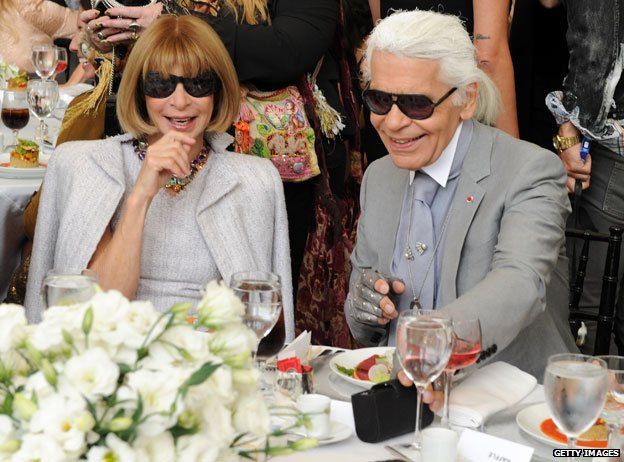 Anna Wintour and Karl Lagerfeld